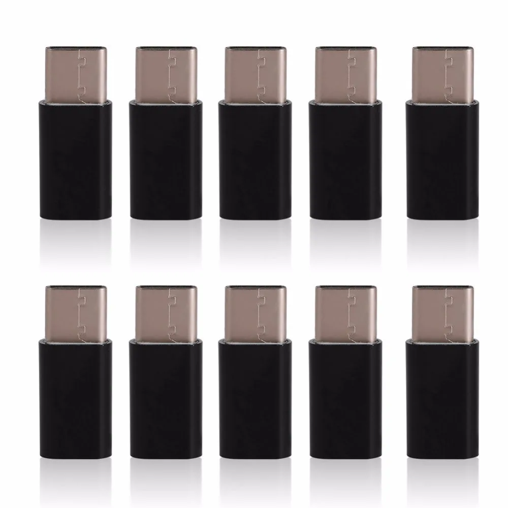 شحن مجاني + 100 قطع نوع usb-c إلى مايكرو usb أنثى محول محول usb2.0 نقل البيانات شاحن