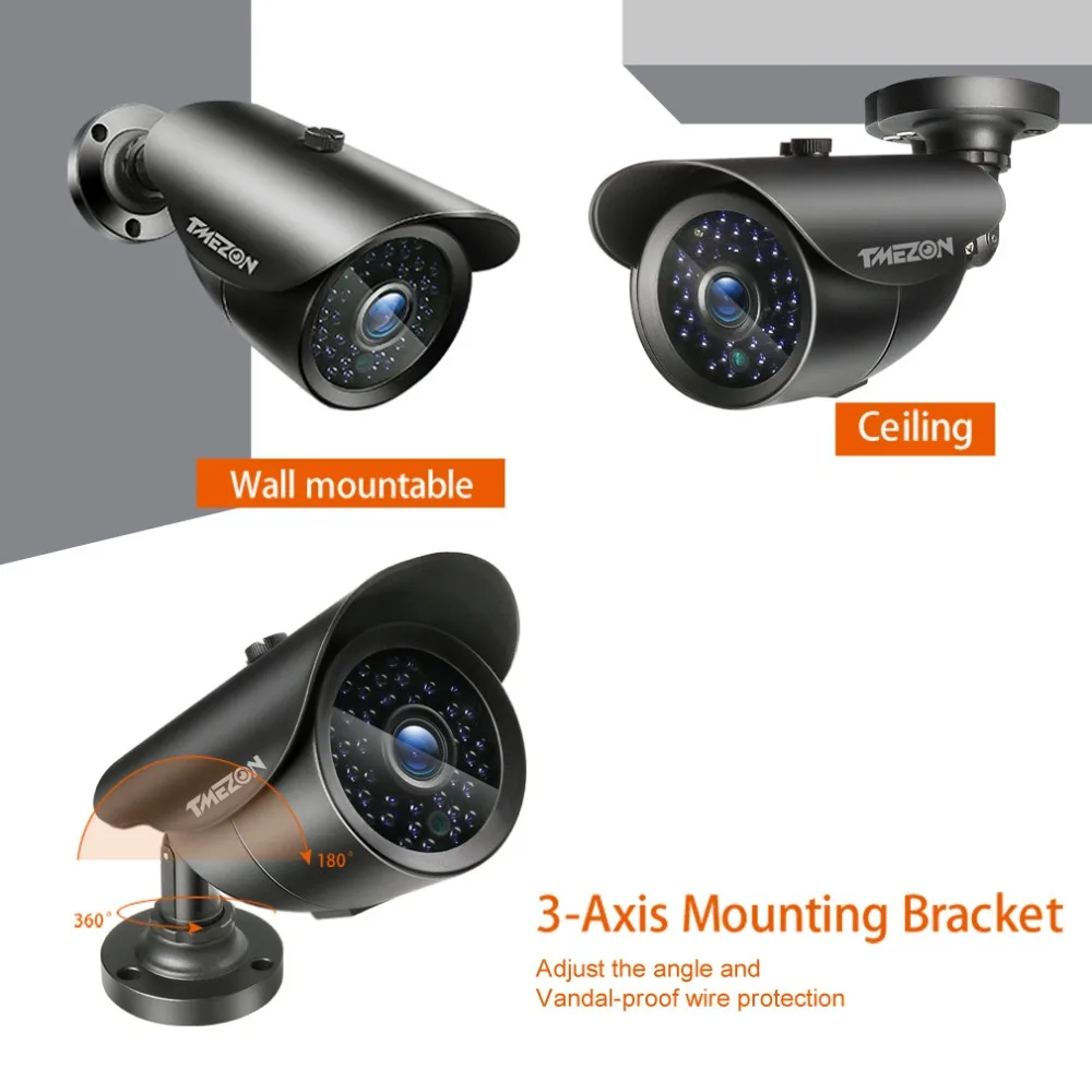 TMEZON AHD 1080 P 2.0MP CCTV камера высокое разрешение ИК светодиодный день/ночное видение наружные внутренние водонепроницаемые товары теле и