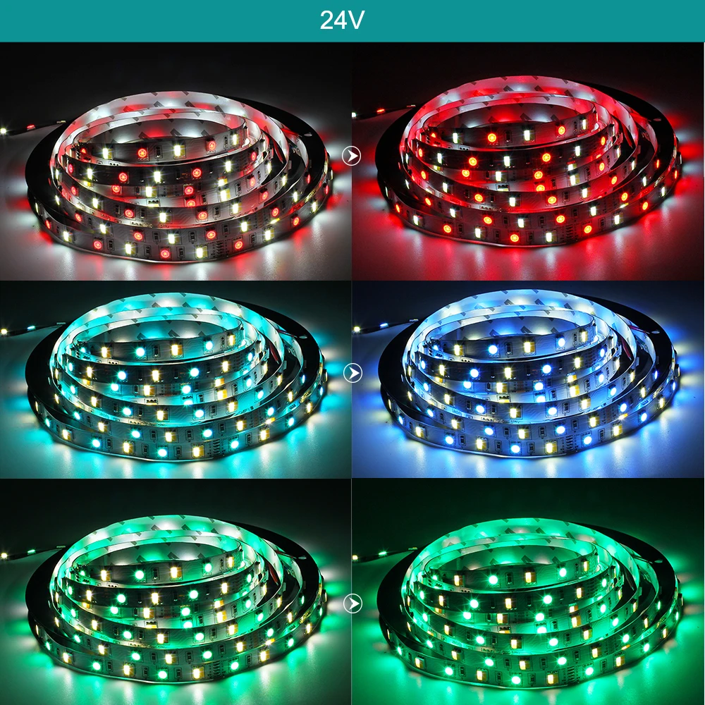 Светодиодная ленсветильник 5 м RGB + CCT 5050 SMD 60 светодиодов/м RGBW полноцветная