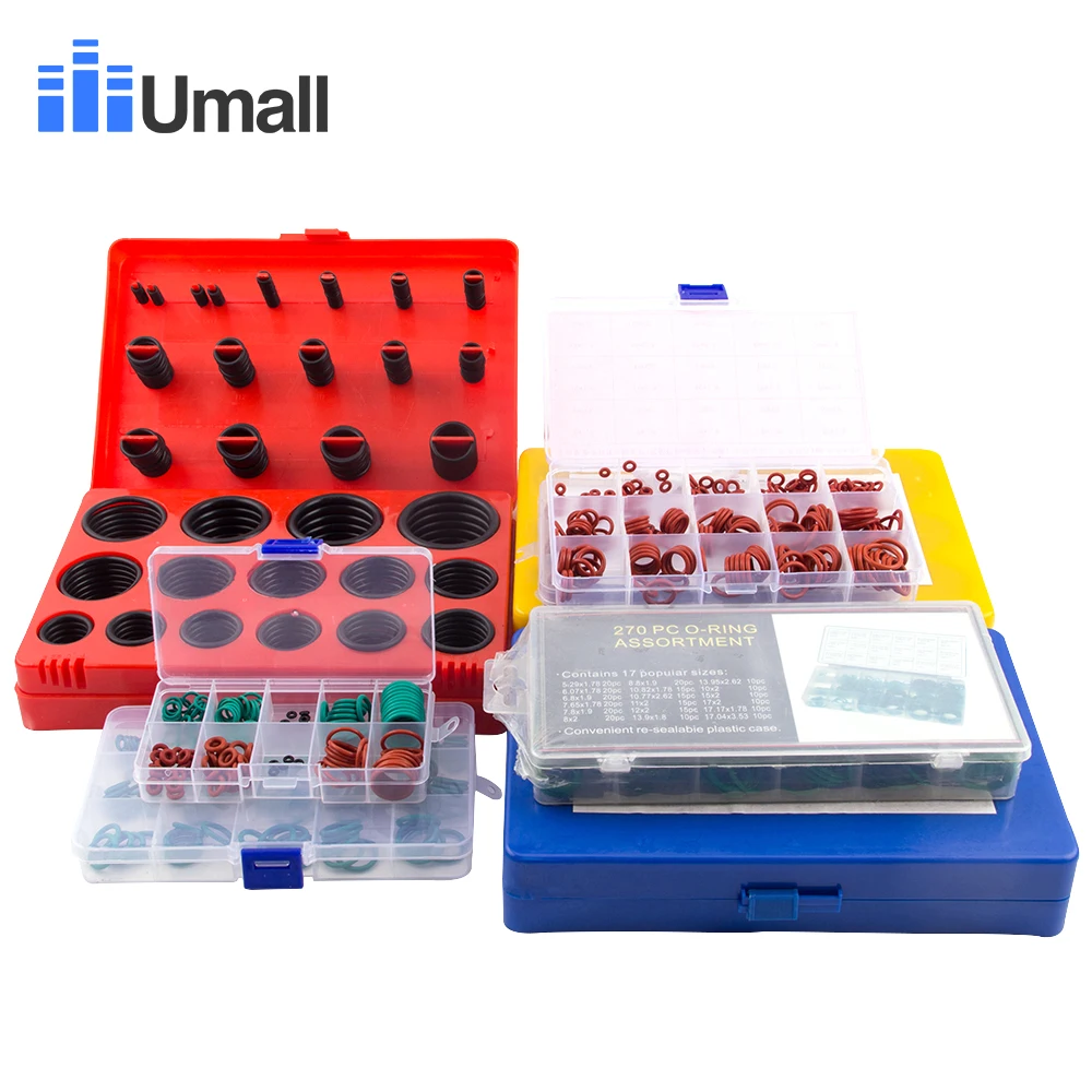 

Umall O Ring Kit Seal Gasket Universal Rubber O-ring Assortment Set
