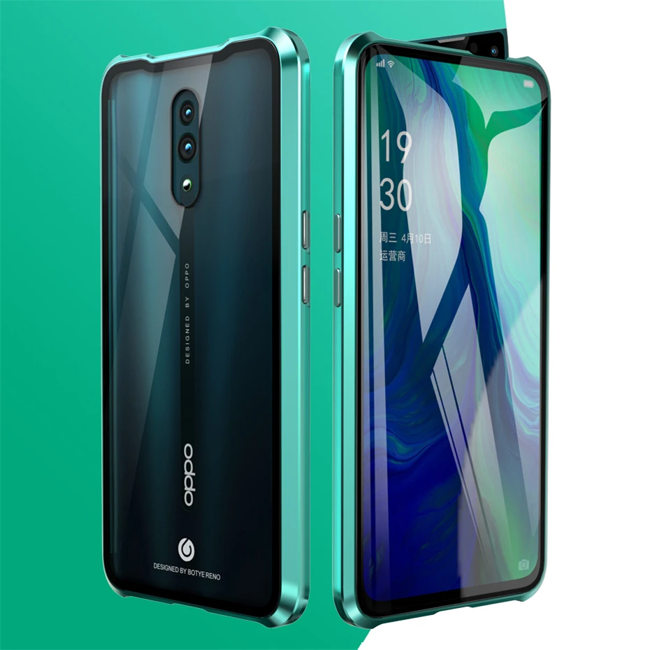 Роскошный чехол для OPPO Reno с магнитной адсорбцией и металлической рамкой