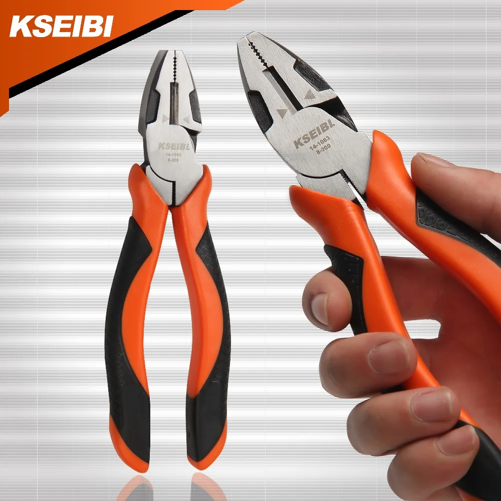 

KSEIBI 141063 Industrial Combination Pliers 200mm (8Inch) W/ Wire Cutter