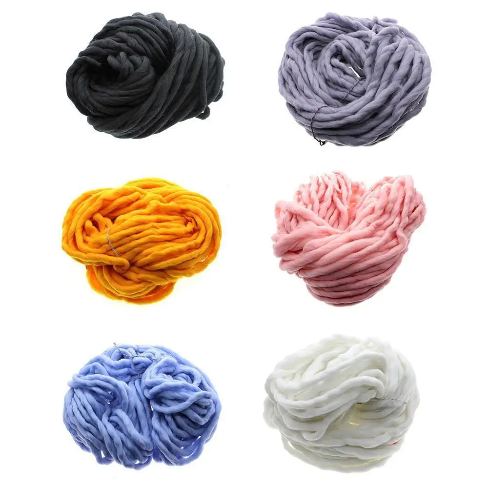 Durable Super Thick Big Spinning Hand Knitting Ply Yarn Soft Roving Bulky Chunky Winter Warm Hat