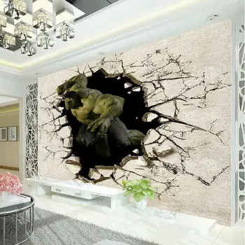 

Avengers Boys Bedroom photo wallpaper 3D Hulk Mural Designer Wallpaper Home decor Children Bedroom Sofa TV background wall Gifts