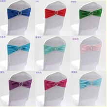 SH021G Дешевые много цветов доступны Свадебные украшения белый, серебристый, золотой, синий, красный, фиолетовый спандекс стул полоса