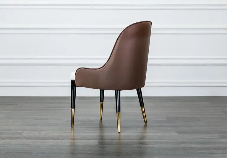 Светильник, роскошный обеденный стул, итальянский дизайнер, модный, Сшитый Кожаный задник, неоклассический обеденный стул
