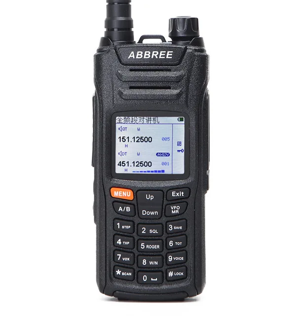 two way walkie talkie ABBREE AR-F6 Walkie Talkie Full Bands police band LCD Color Display Dual Display Dual Standby 999CH VOX DTMF SOS Ham Radio waterproof walkie talkies Walkie Talkie