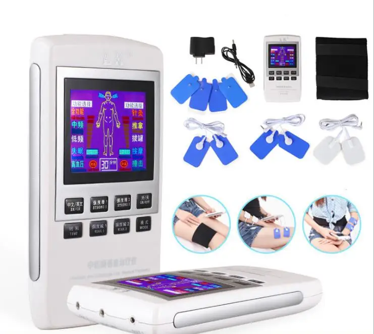 

Tens Multi-Function Electric Massager Cupping Acupuncture Dual Frequency Physiotherapy Massage Machine EMS Muscle Stimulator