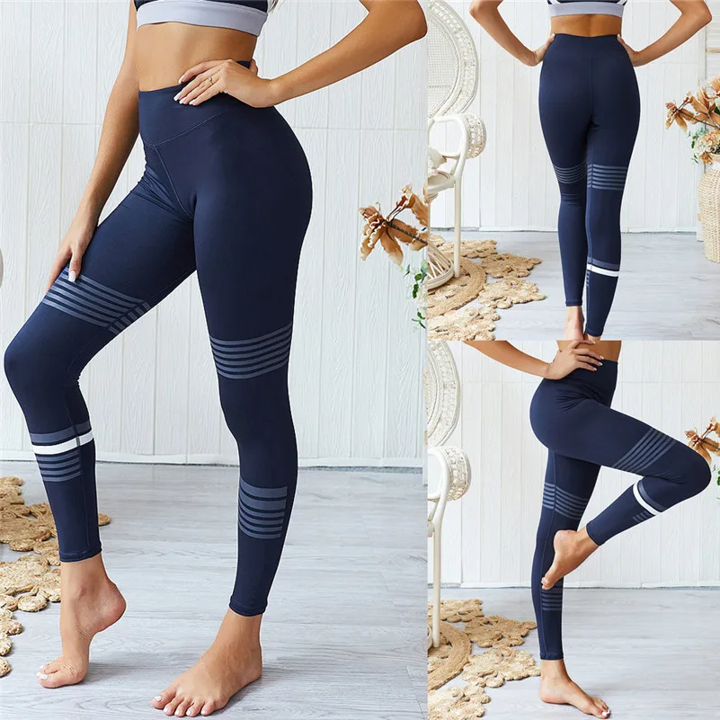 Women Sports Yoga Pants gym New Slim Exercise Fitness Leggings tight hip sports pants yoga trousers High Stretch Yoga Pants 4az