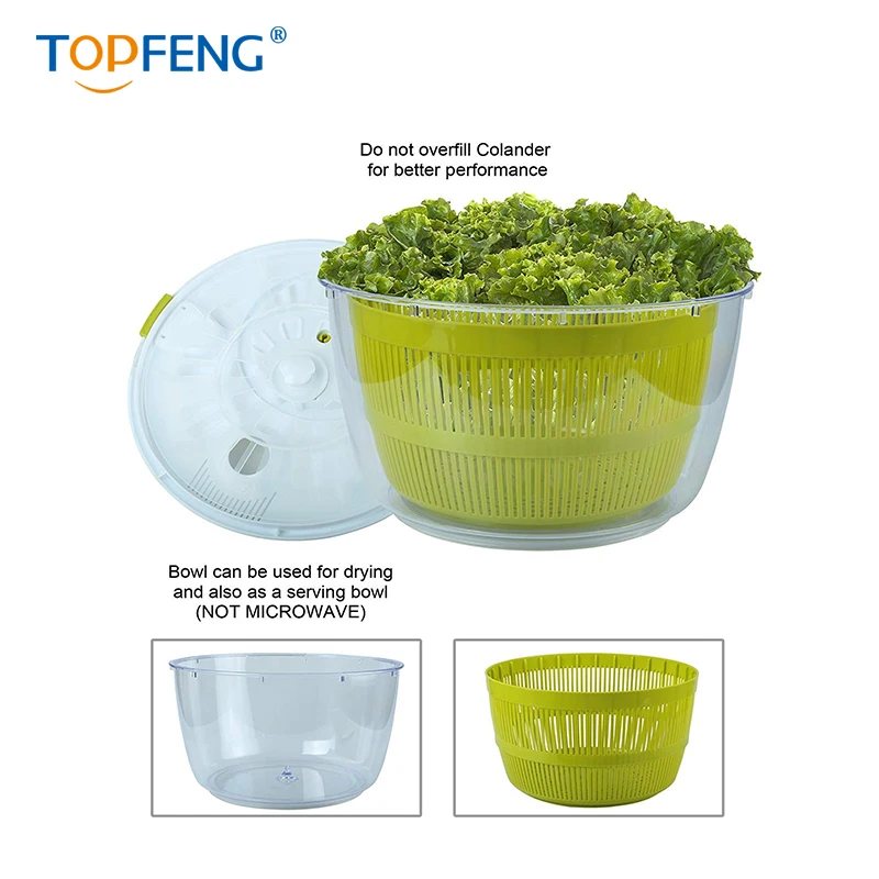 TOPFENG экологичный салат Спиннер фрукты и овощи стиральная машина/сушилка