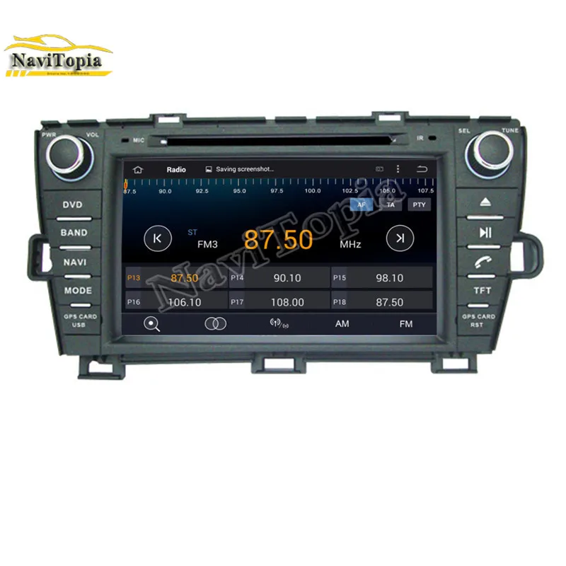 Clearance NAVITOPIA 4G RAM 64G ROM PX6 Six Core Android 9.0 Car DVD Player GPS Navigation for Toyota Prius right driving 2009 2010- 2