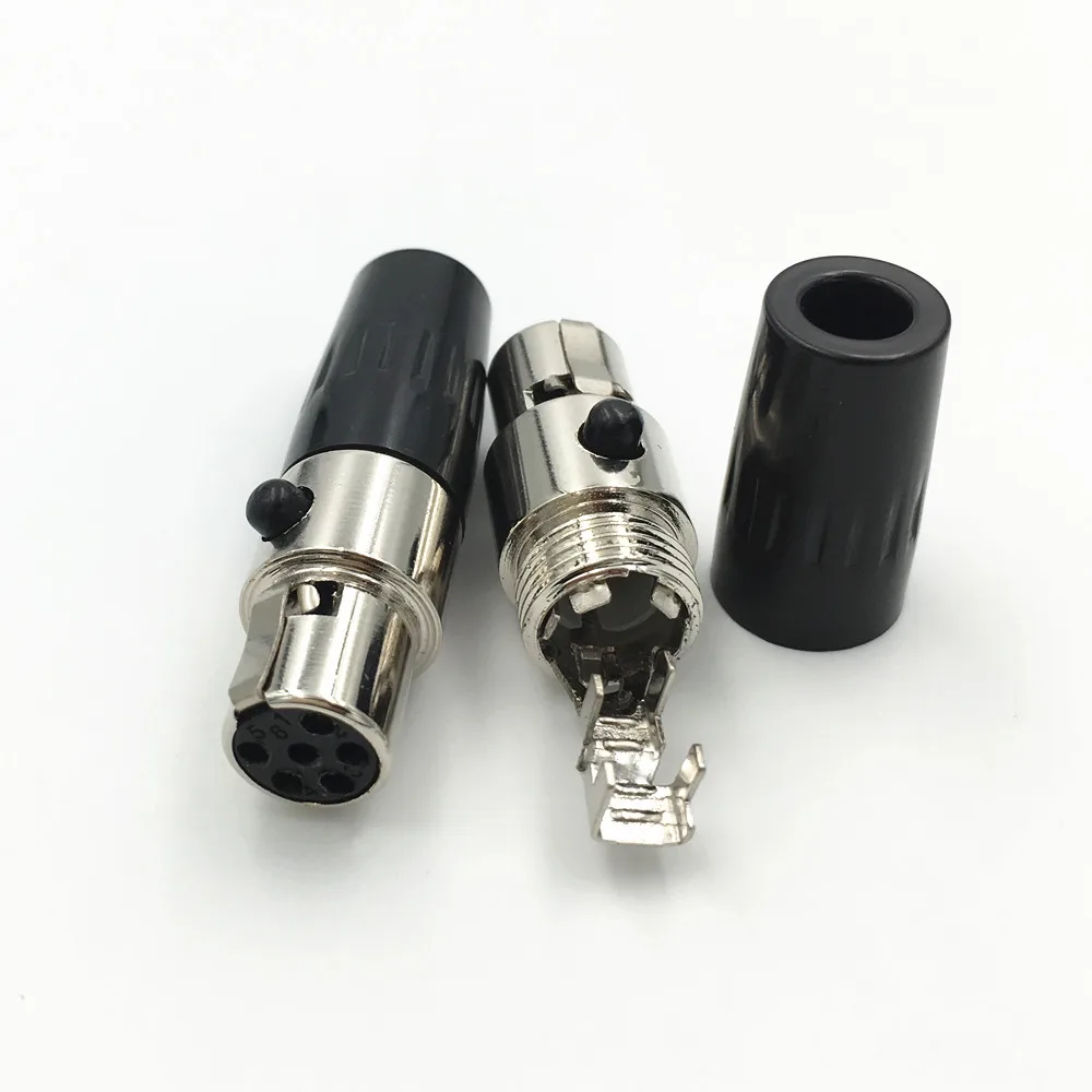 5 компл. Mini XLR 3 4 5 6 Pin женский встроенный в линию разъем+ 3 4 5 6 Pin гнездо Jack адаптер для микрофона микрофон аудио кабель Разъем