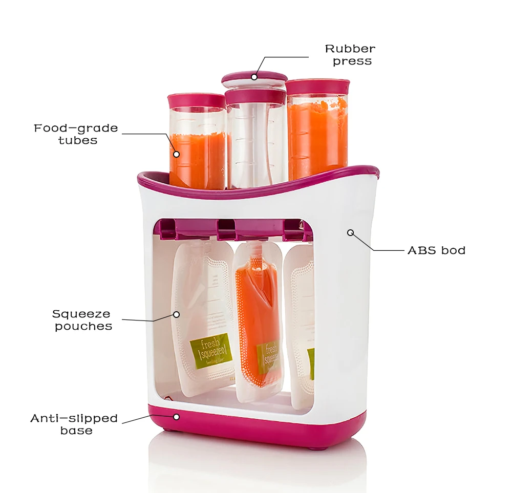 Squeeze Station Baby Food Organization Storage Containers Fruit Puree Packing Machine