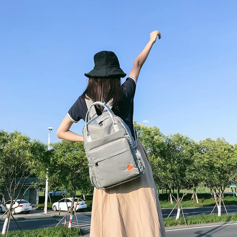 Menghuo 2018 New Preppy Style Fashion Embroidery Ladies Backpack Nylon High Quality Women School Shoulder Bag for Girls YouthIMG_0758