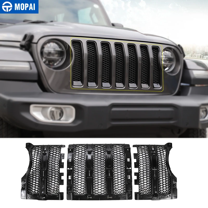 Решетчатая решетка MOPAI для автомобиля Jeep Gladiator JT 2018 + передняя сетчатая вставка