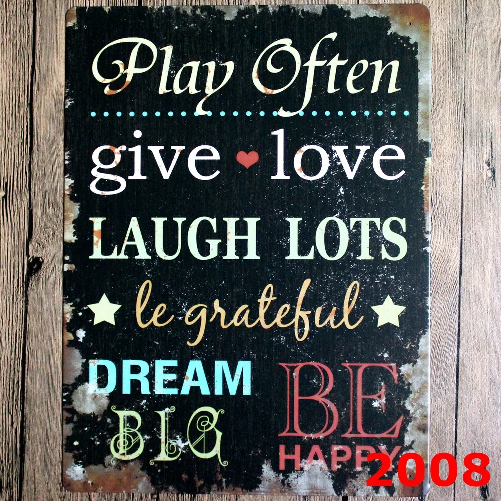 English Poem Printing Tin Signs PUB Wall art Painting Poster Bar Decor 30x40CM House Sticker 2008 | Дом и сад