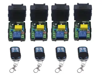 

NEW smart home AC 220 v 1 ch RF Wireless Push Remote Control Light Switch System 4 receiver +4 transmitter