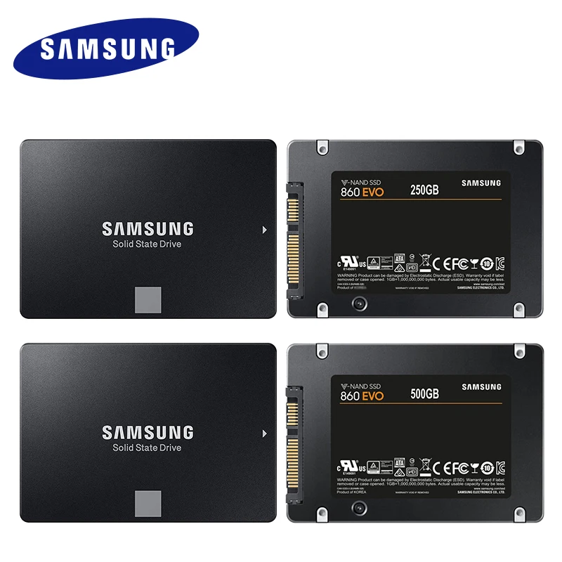 Samsung 860 EVO Internal Solid State Drive 250GB 500GB 1TB HDD Hard Disk HD SATA 3 2.5 inch SATA III SSD for Laptop Desktop PC