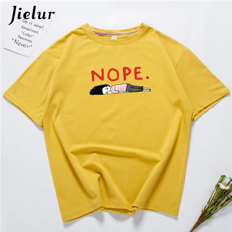 Jielur 9 Color Ulzzang divertido T camisas de Verano carta no imprimir Camisetas Mujer Verano 2019 M-XXL Mujer T camisa Mujer dropship Jielur 9 Color Ulzzang divertido T camisas de Verano carta no imprimir Camisetas Mujer Verano 2019 M-XXL Mujer T camisa Mujer dropship