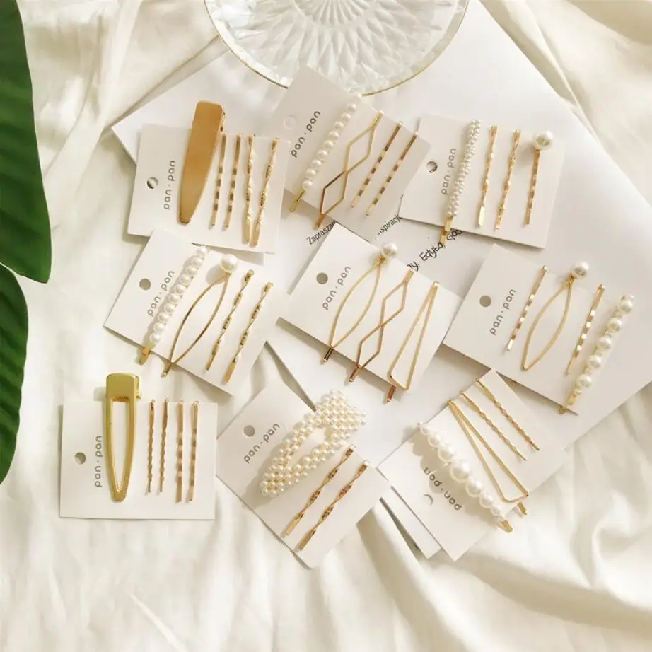 

3Pcs/Set Pearl Metal Hair Clip Hairband Comb Bobby Pin Barrette Hairpin Headdress Accessories Beauty Styling Tools drop shipping