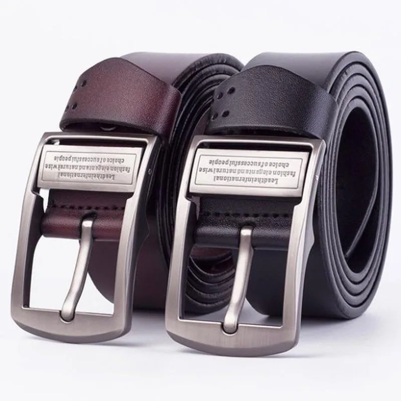 

New fashion Design men belts high quality genuine leather strap luxury pin buckle casual men's belt Cummerbunds ceinture homme