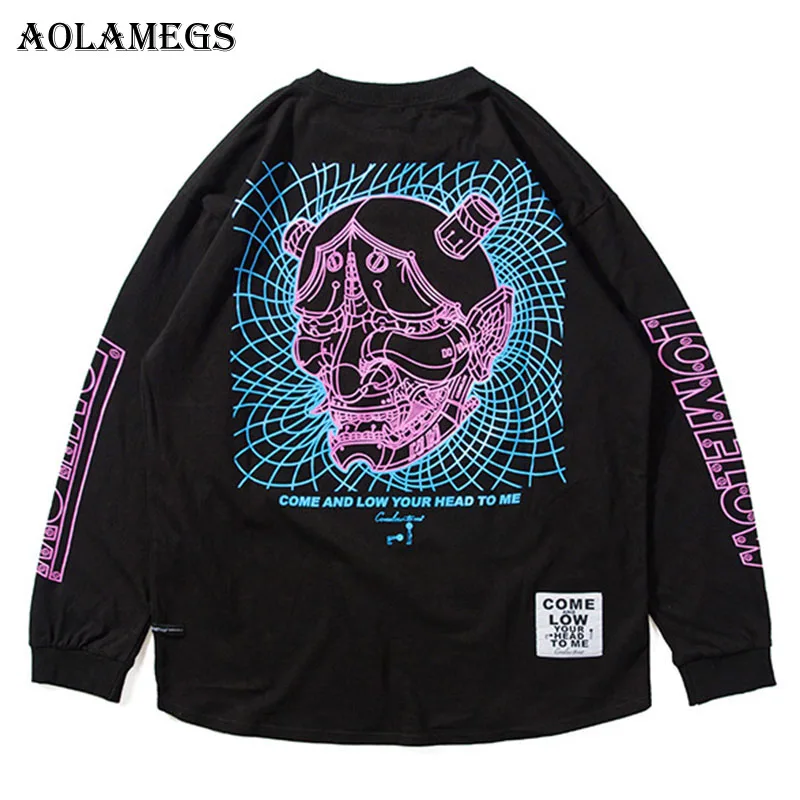

Aolamegs T Shirt Men Funny Chinese Printed Men's Tee Shirts Short Sleeve T Shirt Fashion High Street Tees Hip Hop Streetwear