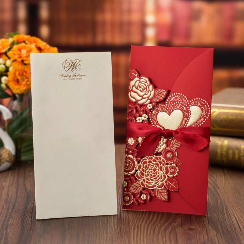 50 шт лазерная резка розовое сердце свадебные приглашения открытки поздравительные открытки на заказ с ленты для свадебного украшения вечерние принадлежности для мероприятий