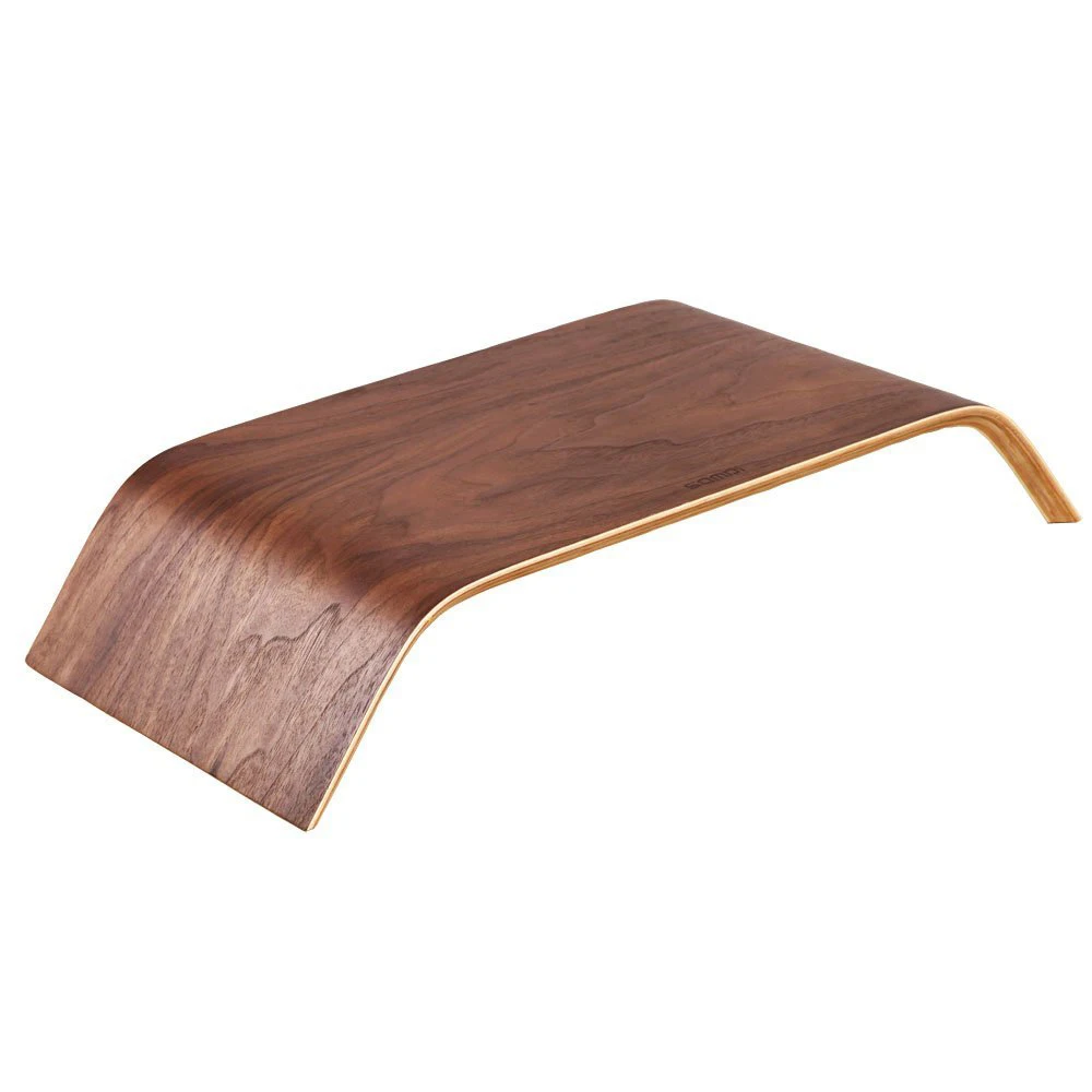

SAMDI For Apple iMac Monitor Stand Universal Monitor Arm Multilayer Solid Wood Arch Shelf Smooth Paint Surface Platform Riser