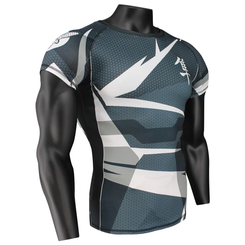 أساسيات الملاكمة قصيرة الأكمام ضغط MMA BJJ المصارعة عبر التدريب طفح الحرس اللياقة البدنية MMA ضغط قميص أساسيات الملاكمة قصيرة الأكمام ضغط MMA BJJ المصارعة عبر التدريب طفح الحرس اللياقة البدنية MMA ضغط قميص