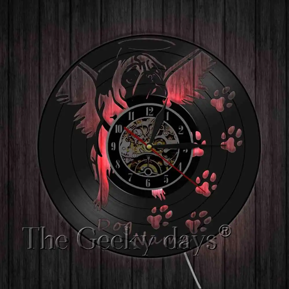1 шт. настенные часы с изображением бульдога мопса собаки|clock love|wall clockrecord wall clock |