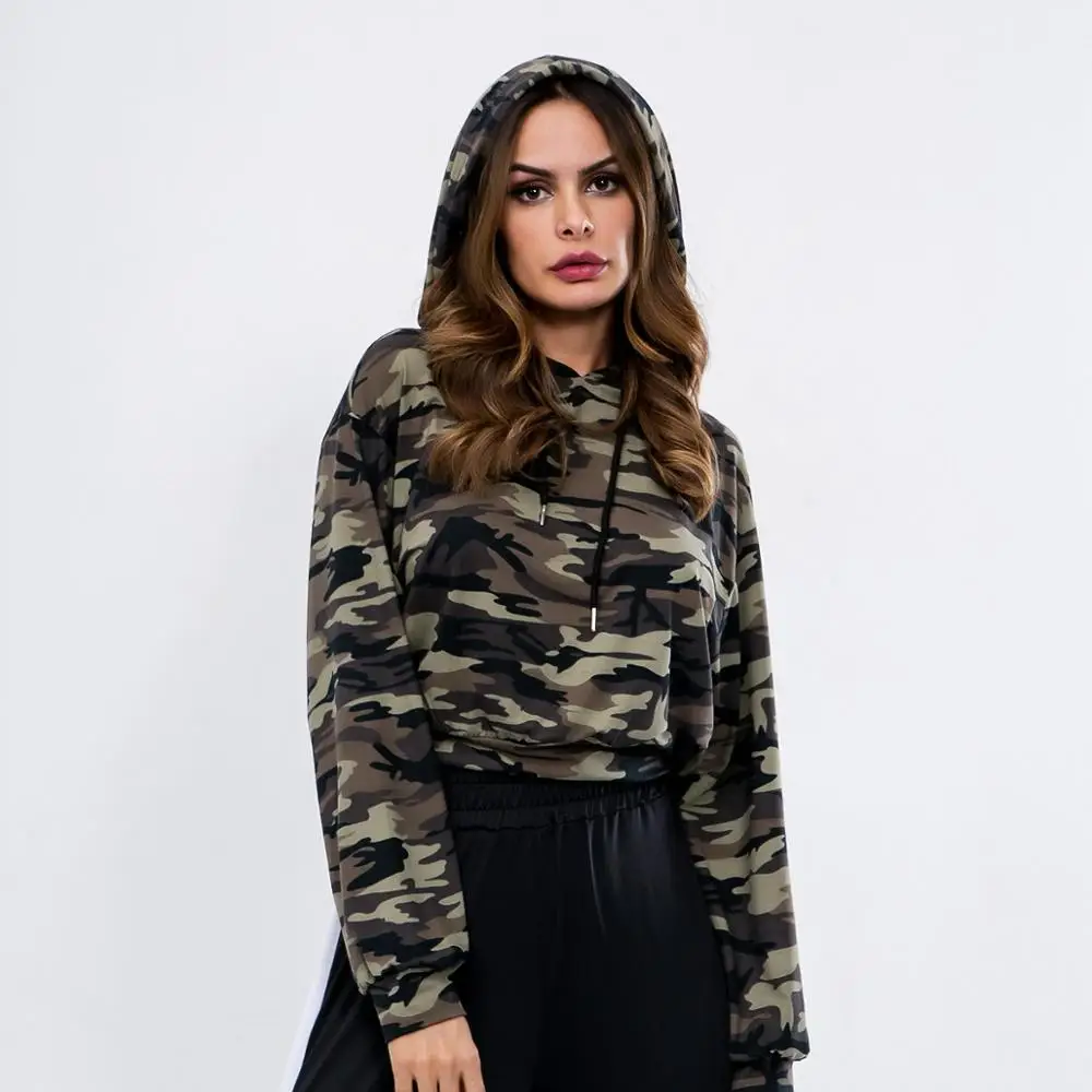 

Camouflage Printed Women Hoodies Sweatshirt Long Sleeves Loose Girls Pullover 2019 New Pop Harajuku Streetwear Top Femininas S-L