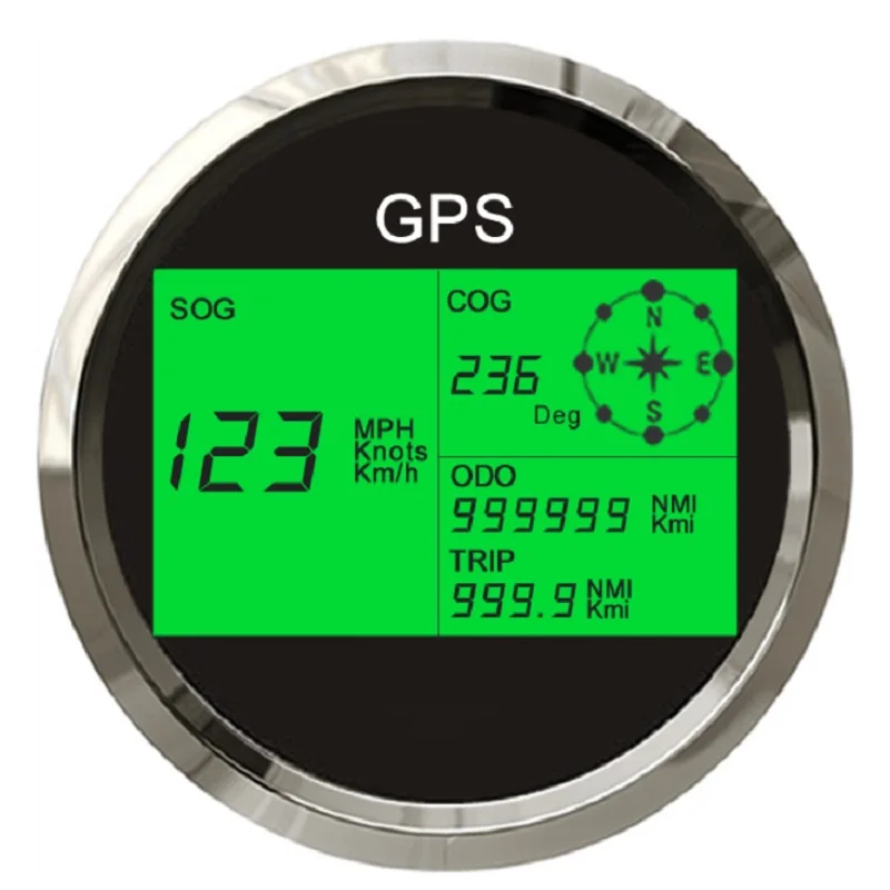 Водонепроницаемый автомобильный GPS измеритель скорости лодки цифровой ЖК