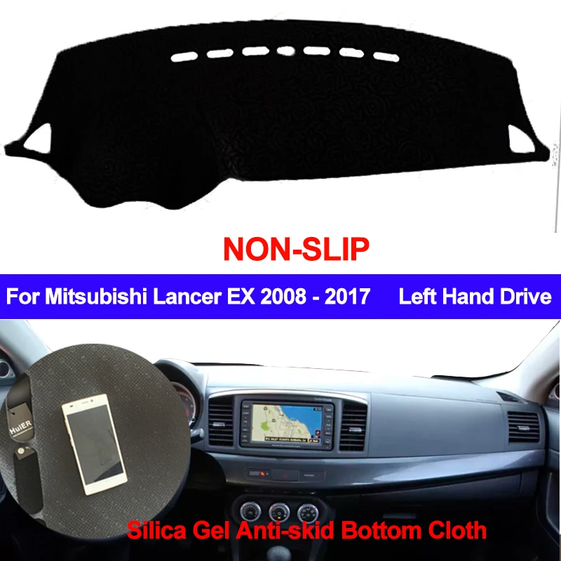 Силиконовый нескользящий коврик TAIJS для приборной панели Mitsubishi Lancer EX 2008 2009 2010 2011