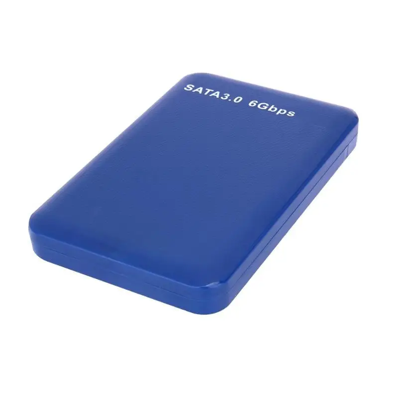 Синий Пластмассовый 2,5 дюймовый USB3.0 SATA3.0 внешний жесткий диск Корпус HDD SSD жесткий диск Док-бокс диски HDD корпус с usb-кабелем - Цвет: Синий