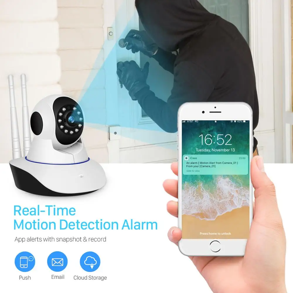 BESDER Smart 1080P WiFi ip камера беспроводная домашняя 2MP 360 градусов панорамная ночного