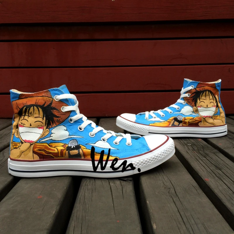 Wen Anime Shoes Hand Painted Design Custom One Piece Luffy Birthday Gifts Men Women S High Top Canvas Sneakers Skateboarding Shoes Aliexpress Wen Anime Shoes Hand Painted Design Custom One Piece Luffy Birthday Gifts Men Women S High Top Canvas Sneakers Skateboarding Shoes Aliexpress