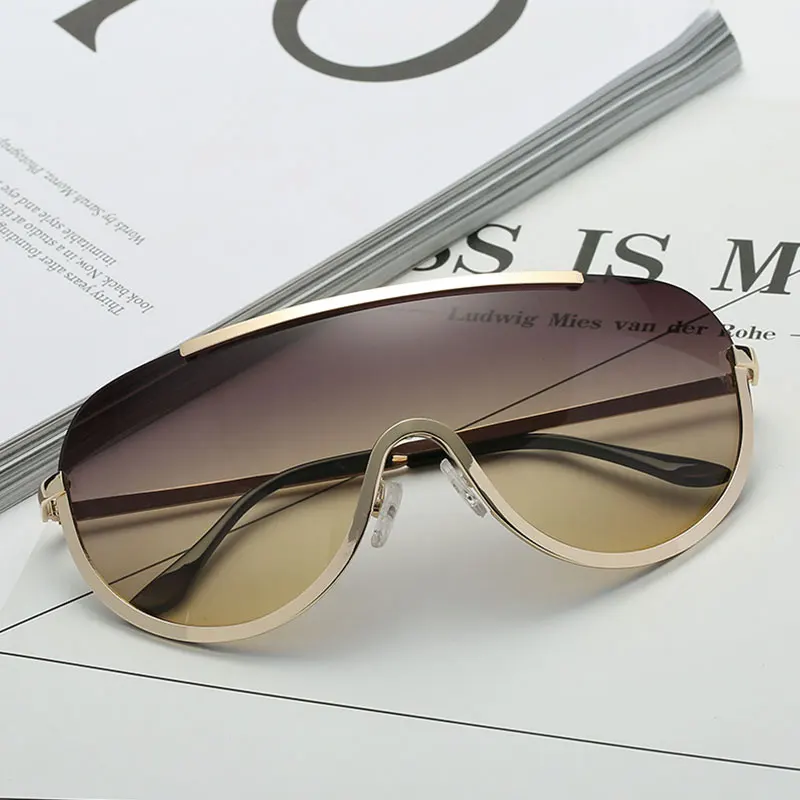 Zyomy брендовые дизайнерские сиамские очки, большая коробка, цельные двойные цветные женские солнцезащитные очки, негабаритные ветрозащитные очки унисекс