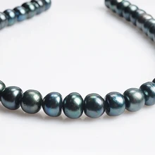 Натуральный пресноводный жемчуг черный 12-14 мм полукруглый для изготовления ювелирных изделий 15 дюймов DIY ожерелье браслет серьги