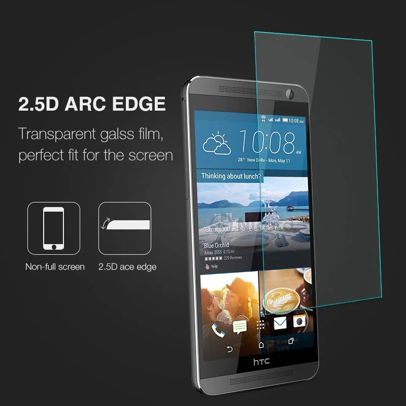 Nicotd Tempered Glass For HTC One E9 E8 M10 9H Protector Screen Film On For HTC Desire 826 828 830 610 510 One M8 M7 Clear Glass (5)