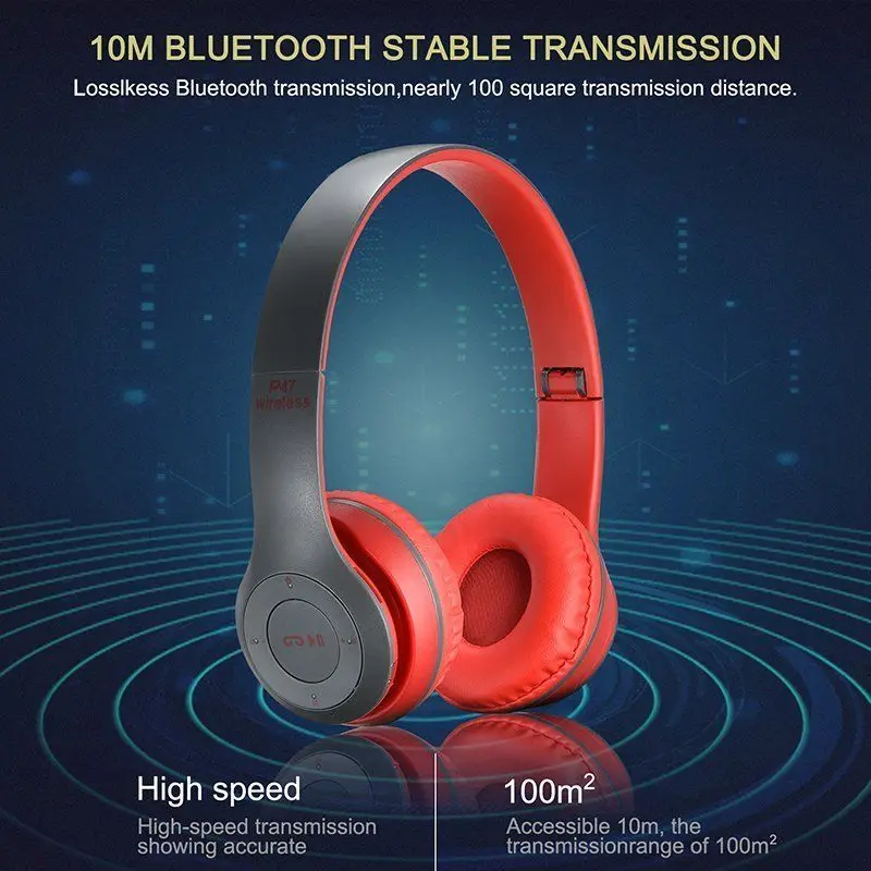 P47 Беспроводной наушники Bluetooth 4 2 Шум шумоподавления спортивные стерео гарнитура