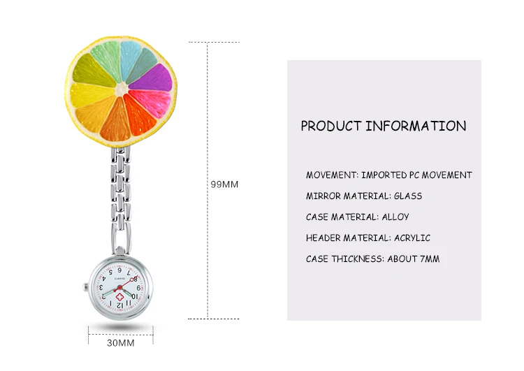 ALK мультфильм дизайн часы для медсестры 2018 металлический зажим Брошь кормящих часы спецодежда медицинская карман fob нагрудные часы Клип