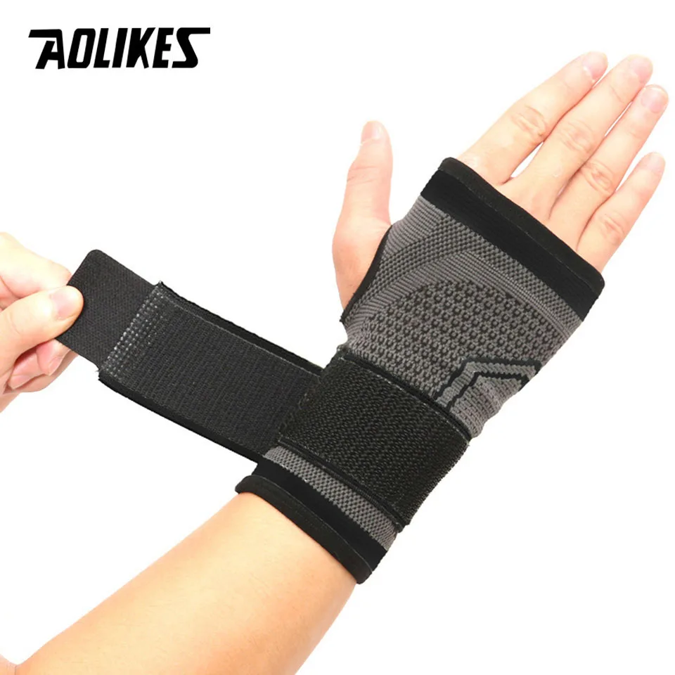 

AOLIKES 1PCS Adjustable Wristband Elastic Wrist Wraps Bandages For Weightlifting Powerlifting Breathable Wrist Support