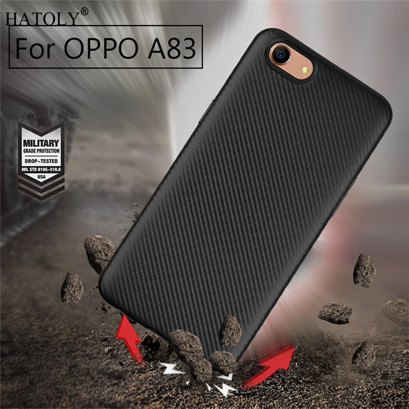

HATOLY Cover Oppo A83 Case Oppo A83 Soft Rubber Silicone Armor Protective Phone Shell Bumper Phone Case for Oppo A83