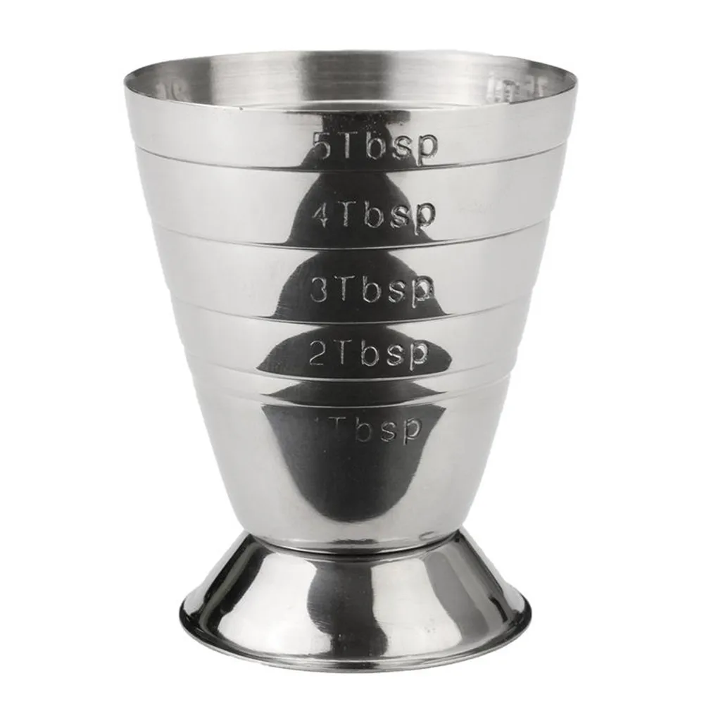 

High Quality 75ml Measuring Mug Shot Cup Bar Jigger Stainless Steel Cocktail Drink Wine Ounce Cup Bar Measure Tool Barware