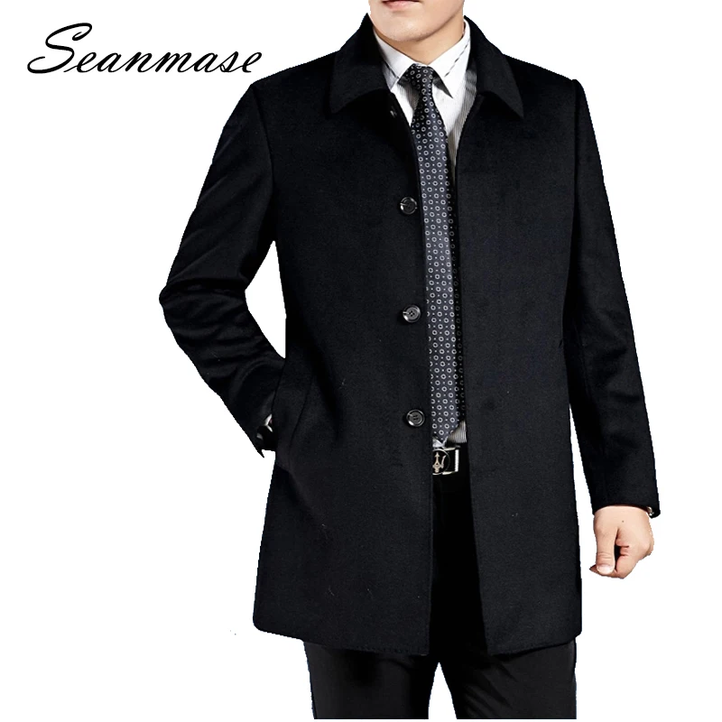 

2017 Winter Wool Coat Men Outwear Jackets Thickening Mens Coat Parkas Man Brand 2017 Wool Blend High Quality Plus Size ZZ026