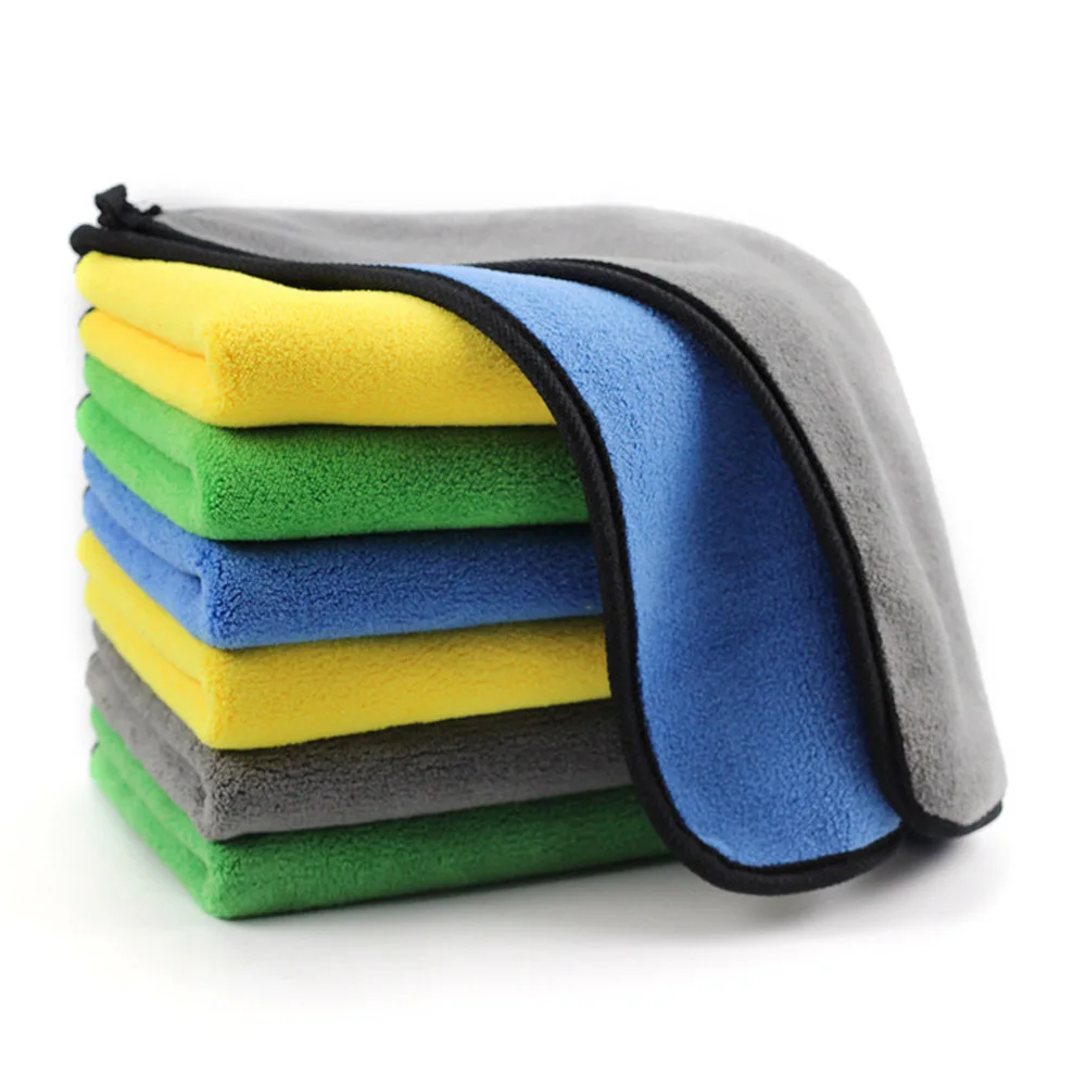 

Microfiber Towel Kitchen Cleaning Drying Cloth Hemming Car Care Cloth Detailing Tools Car Wash Towel Scouring Pad 20*30CM