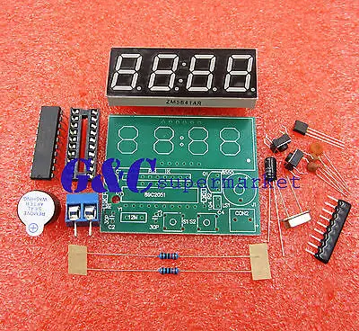 AT89C2051 цифровые электронные часы с 4 битами набор для производства электронных