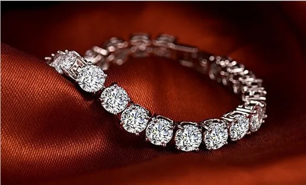 Elegant Certified Sona Synthetic Diamond Bracelet For Women Genuine Elegant Certified Sona Synthetic Diamond Bracelet For Women Genuine 925 Sterling Silver Platinum Plated Jewelry