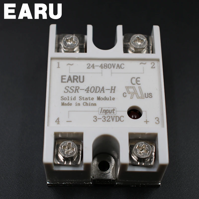 Твердотельные реле SSR-40DA-H 40A ССР 40DA-H 3-32 В DC в 90-480 В твердотельные сопротивление Регулятор