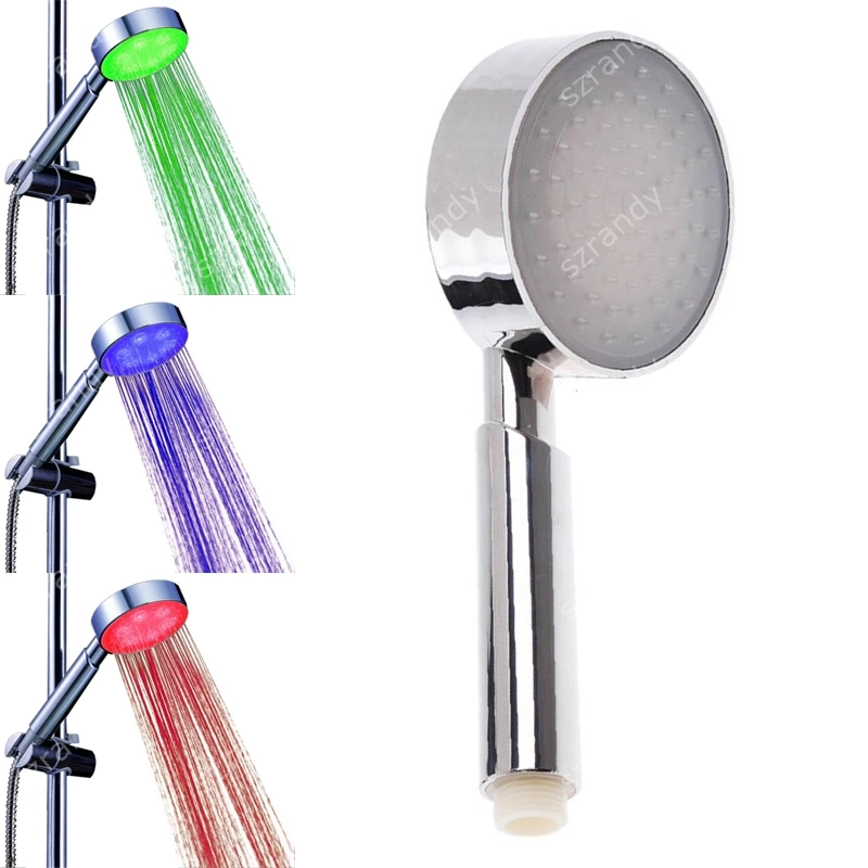 

LD8008-A2 no battery bath shower light Shower Head/ Green, Blue, Red--RGB Temperature Control LED Bath Shower without color box